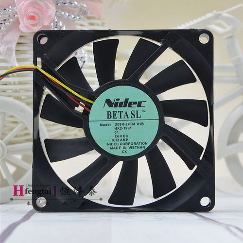 原装日本NIDEC D08R-24TM 01B 8CM 24V 0.13A 变频器散热风扇