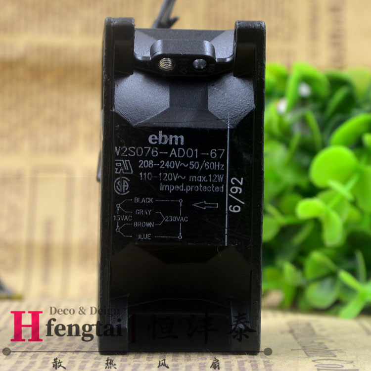 德国ebm W2S076-AD01-67 8CM 8038 208-240V/110-120V 散热风扇