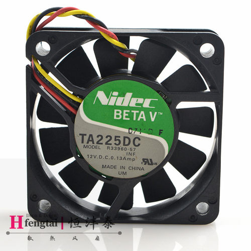 Nidec 6CM 12V 0.13A R33960-57 双滚珠服务器 静音机箱散热风扇