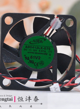 ADDA 12V 0.07A 4010 AD0412KX-G70 南北桥交换机 超静音4cm风扇