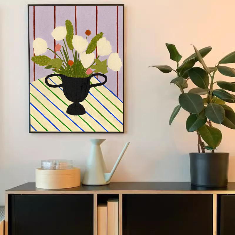 丹麦设计Carla Llanos花卉水果艺术插画装饰画北欧风客厅餐厅挂画图片