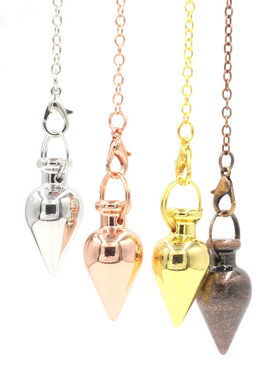 金属胖水滴圆锥灵摆吊坠配件摆锤饰品挂件跨境外贸