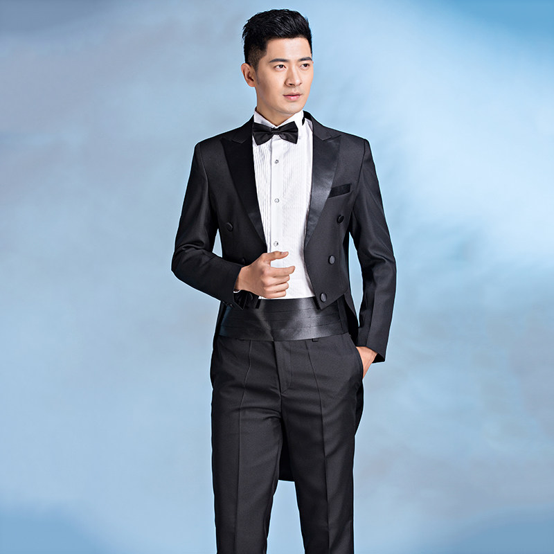 MENS BLACK SLIM FIT TUXEDO COSTUME STAGE CHORUS SUIT SUIT CONDUCTOR MAGIC MENS TUXEDO