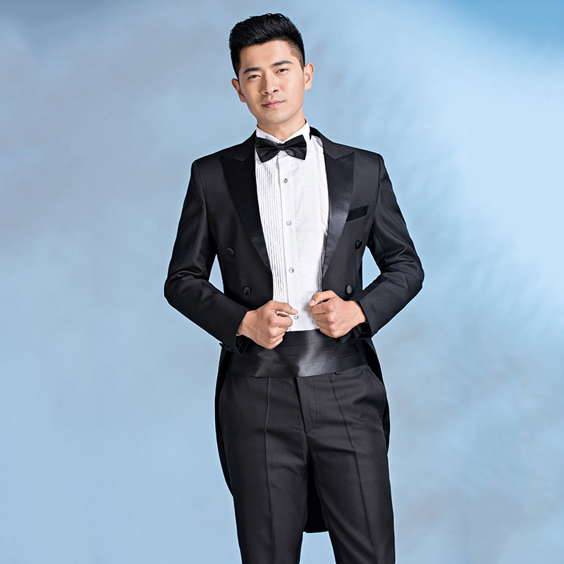 MENS BLACK SLIM FIT TUXEDO COSTUME STAGE CHORUS SUIT SUIT CONDUCTOR MAGIC MENS TUXEDO