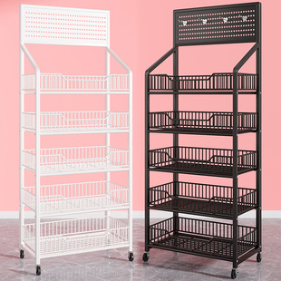 超市零食货架陈列架饮料小食品玩具展示架便利店收银台多层置物架