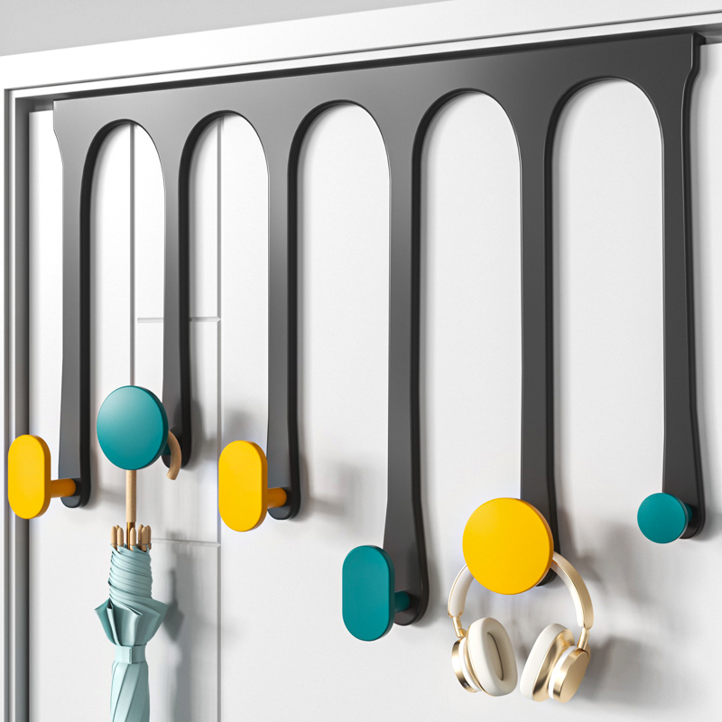 门后挂钩衣服挂架卧室挂衣架壁挂墙上免打孔强力浴室置物收纳神器