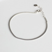 冷淡风银链子简约韩版 银饰S925纯银脚链手链个性 2MM细链条学生女