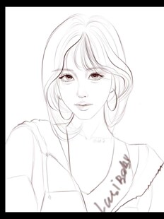 个性化素描速写风手绘真人照片线条绘画简笔画代画肖像头像定制