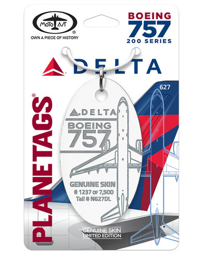 美国Planetags 达美航空Delta 757/767/L1011 飞机蒙皮钥匙扣