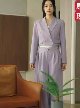 原版短剧幸得相遇离婚时王小亿唐颖同款西装外套半身裙子女衣服潮