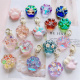 定制小号猫爪钥匙扣水晶滴胶DIY卡通可爱包挂件创意礼物手机挂饰