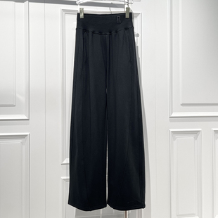 宽松显高显瘦大长腿休闲裤 美式 新款 女冬季 百搭加绒刺绣老爹裤