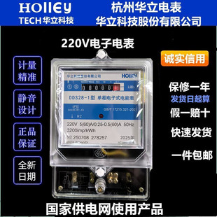 电能表DDS28 杭州华立电表家用单相220V电度表出租房高精度电子式