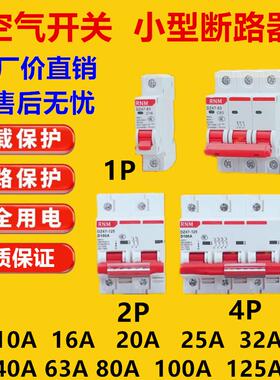 小型断路器DZ47厂房家用空气开关1P2P3P4P16A32A40A63A人民电器