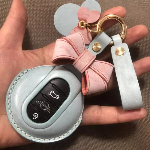 卡通迷你钥匙套壳卡通风真皮