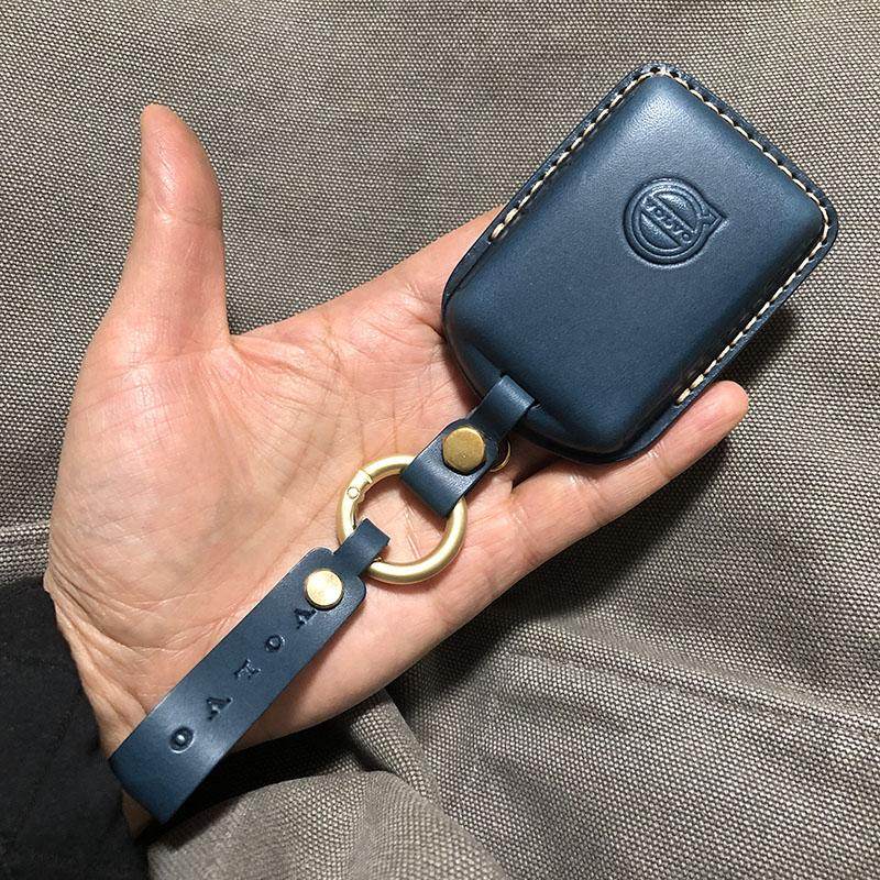 适用沃尔沃钥匙套真皮XC60 XC90 S90 S60 XC40车钥匙包壳扣男女