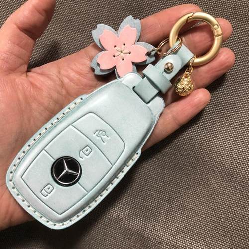 奔驰钥匙套真皮手工高端