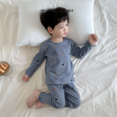 秋冬季儿童内衣套装加厚宝宝舒绒棉无骨秋衣秋裤中大童家居服睡衣