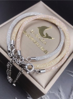 diy意大利毫米水晶手链送女友