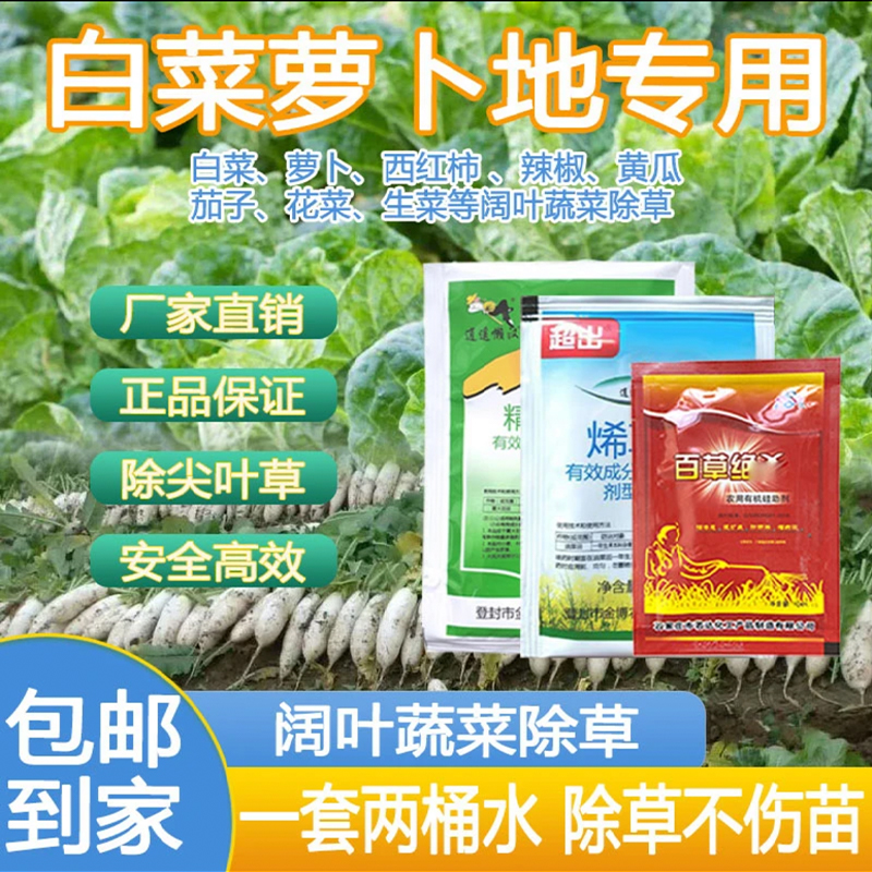 萝卜白菜蔬菜除草剂三效合一组合除草药牛筋草杂草全除白菜除草剂