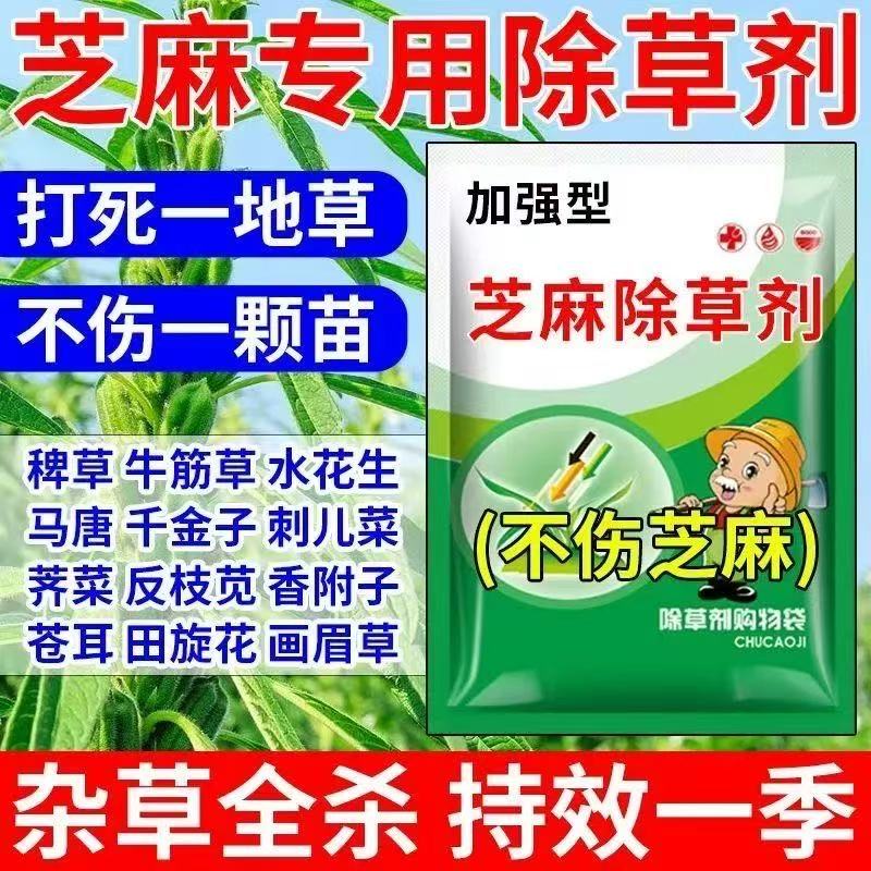 芝麻苗后除草剂芝麻专用除草剂禾阔双除狗尾草马塘刺儿菜稗草荠菜