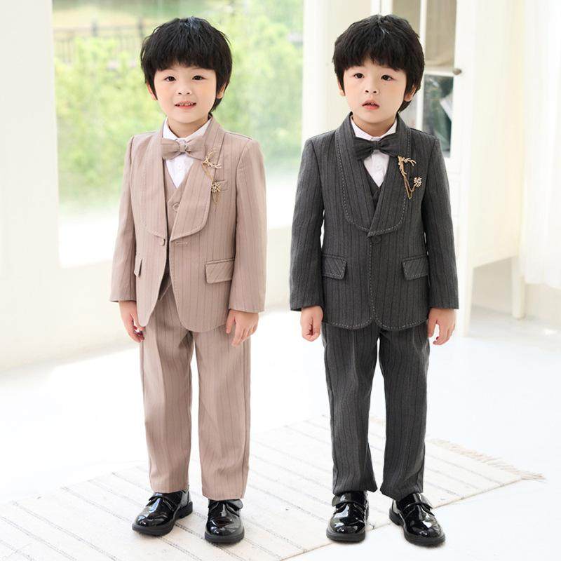 儿童西装套装男童英伦绅士风小西服外套男生花童生日主持钢琴礼服