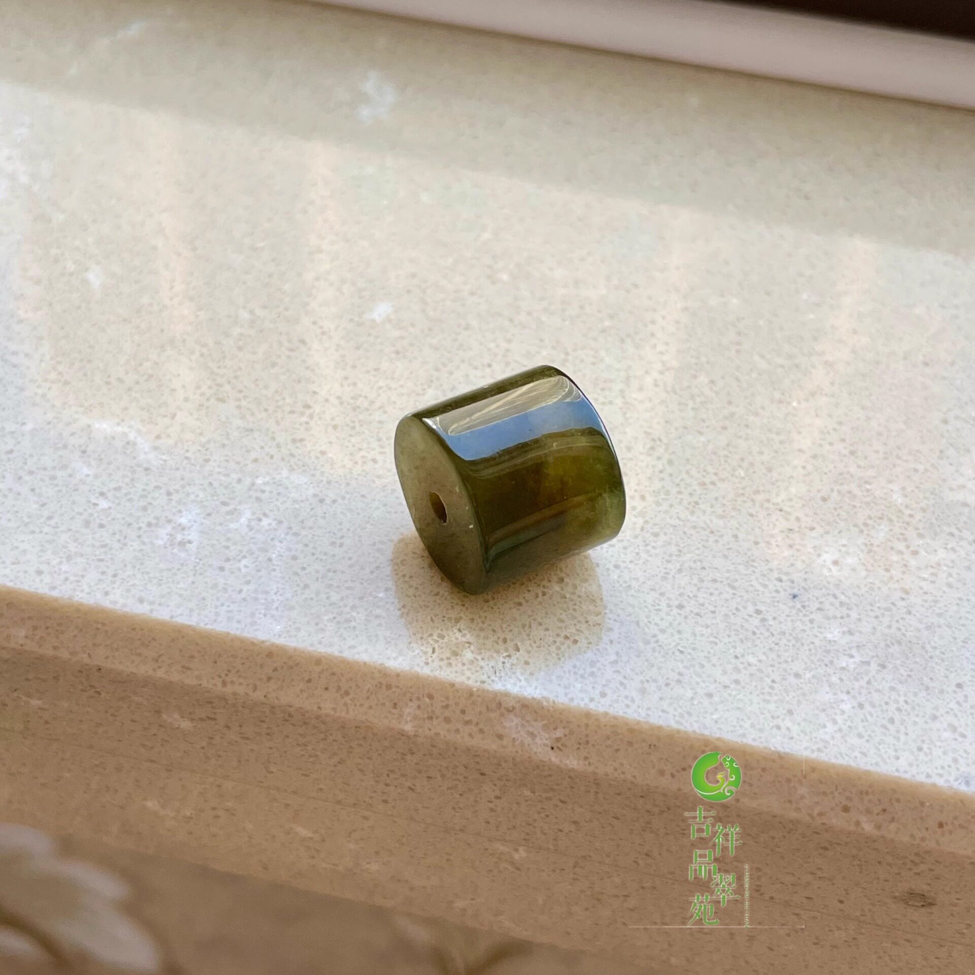 缅甸天然翡翠A货冰细糯种黄翡特色秋香色翡翠大桶珠diy多宝配珠
