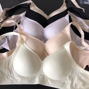 满2包邮 乳胶薄杯一片式  果冻黑科技软支撑内衣 无痕无钢圈文胸