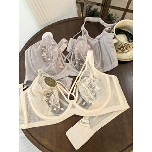 满2件 大胸显小BC罩杯舒适蕾丝性感透气内衣性感柔软软钢圈 包邮