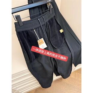 秋冬加绒小黑裤！男女情侣款 弹力防风裤养肤滋润超级保暖 无静电