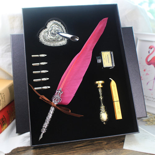 欧式复古英伦生日羽毛笔