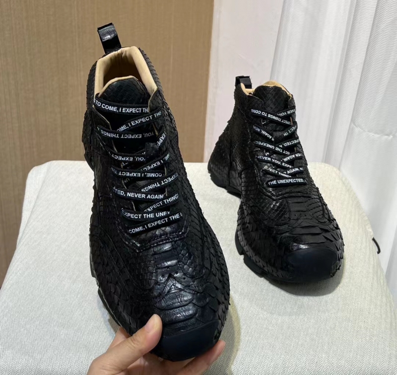 莱曼犀牛纯真蟒蛇皮高帮鞋
