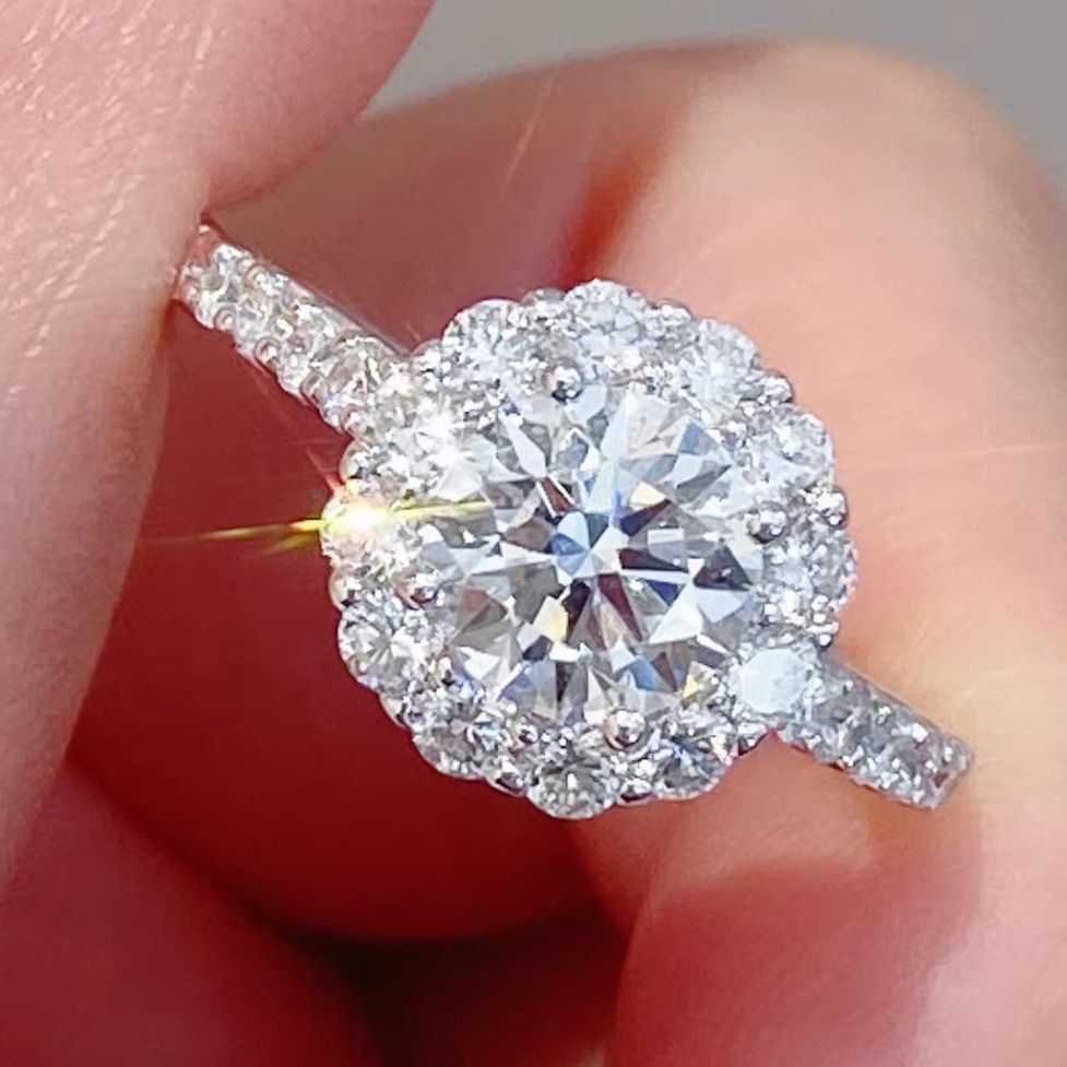 icon钻戒 Pt950铂金实验室培育钻石戒指 IGI国际证书结婚女戒定制