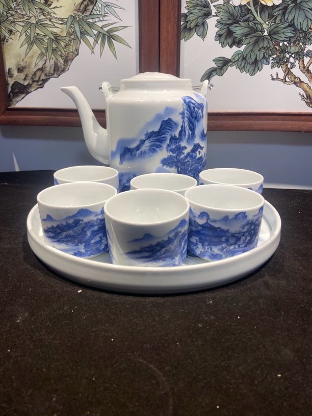 景德镇家用大号高温开水茶壶凉水壶茶壶提梁壶摆件陶瓷水壶大容量