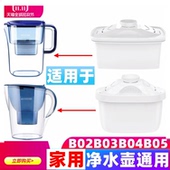 净水壶适用自来水家用净水器直饮滤水壶B02B03B04B05B06滤芯