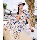 法式温柔风今年流行波点连衣裙女2023夏季新款收腰显瘦别致长裙子，女装连衣裙，一九零