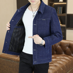 潮流夹克百搭个性 男士 韩版 翻领水洗牛仔衣服青年春季 外套 帅气修身