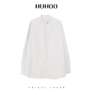 圆领日系1259 男女轻薄长袖 定制女装 纯棉廓形衬衫