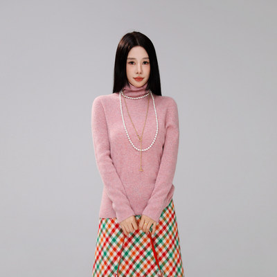 定制女装 【山羊绒】高领针织衫女长袖修身百搭打底衫毛衣1059
