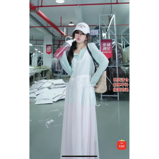 定制女装 天丝连衣裙侧开衩蕾丝显瘦垂感通勤百搭0390