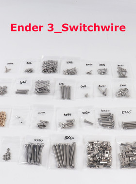 3d打印机Ender3升级成Voron Switchwire不锈钢螺丝螺母M5垫片套件