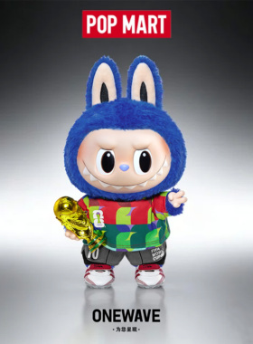 【官方新品】POPMART泡泡玛特拉布布FIFA足球世界杯搪胶毛绒公仔