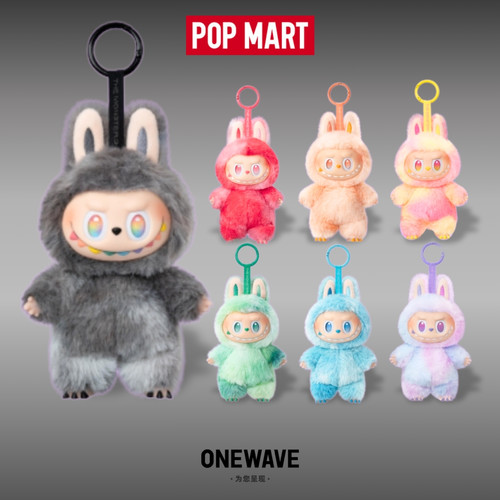 【官方正品】泡泡玛特拉布布Labubu前方高能三代搪胶挂件公仔盲盒