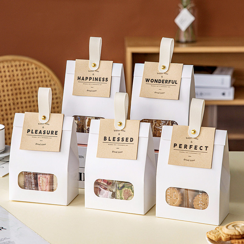 礼品袋礼物牛皮纸袋子包装打包手提迷你伴手高小级感烘焙盒空零食