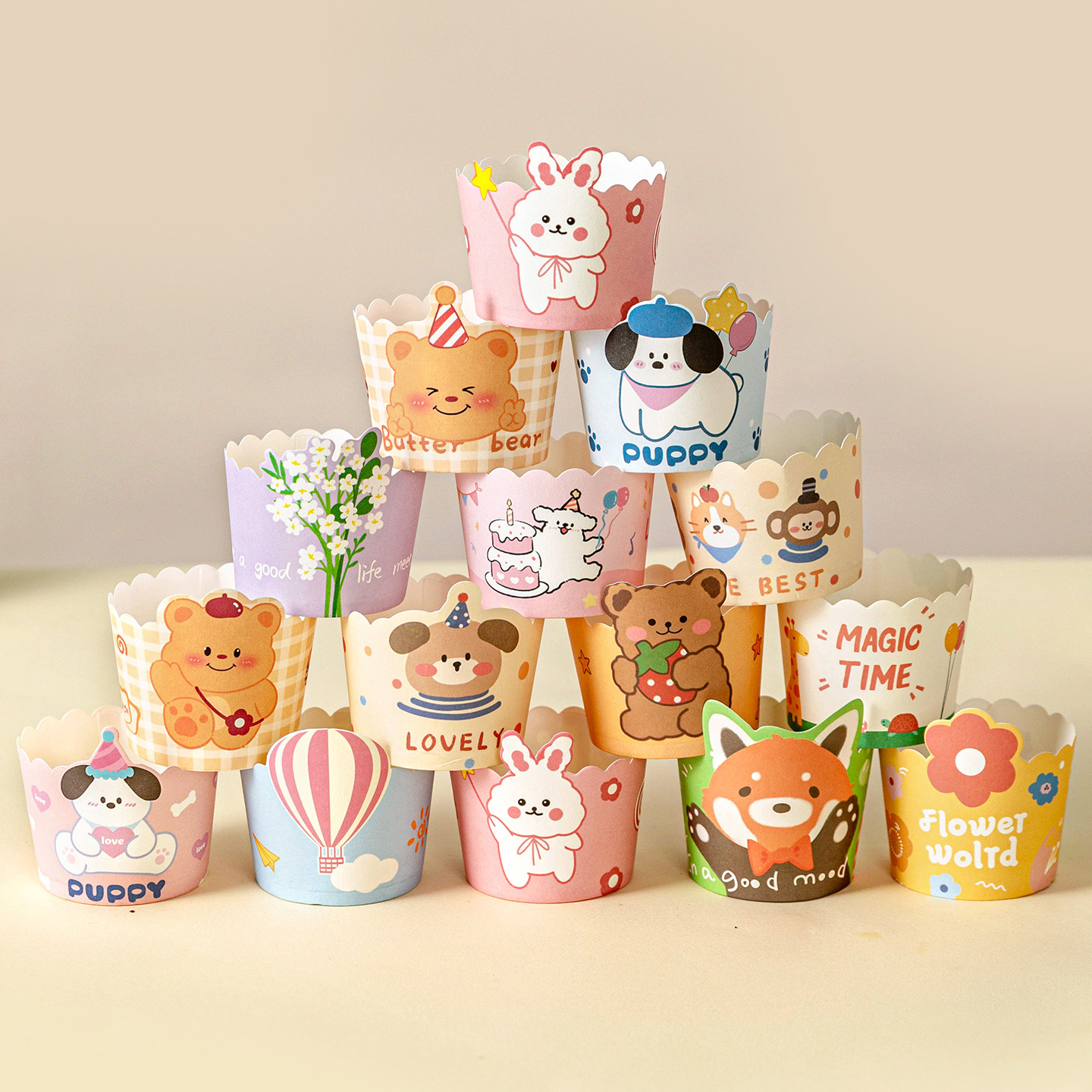 纸杯蛋糕纸托纸杯子生日蛋糕的马芬麦烤箱专用烘焙模具工食品级小