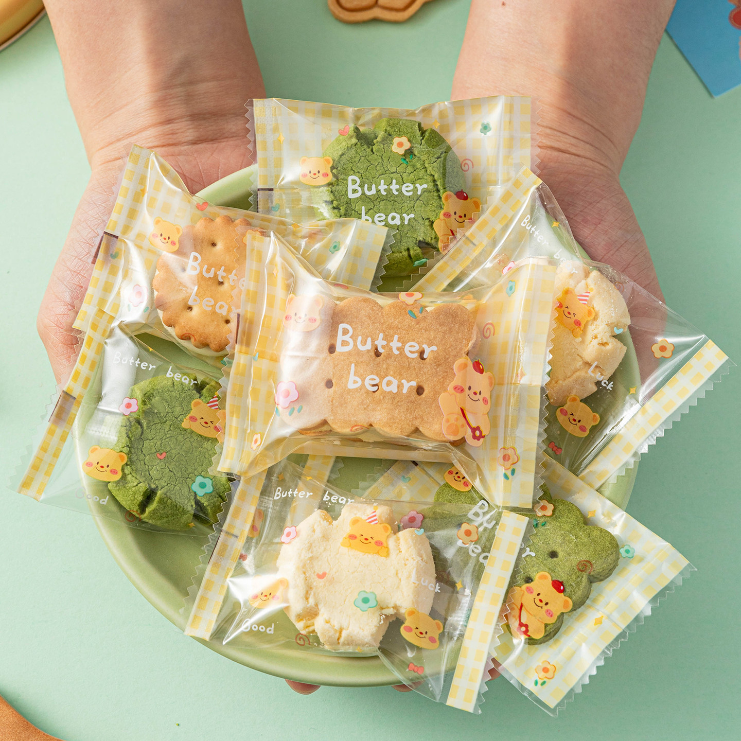 曲奇饼干包装袋雪花酥机封口自密单独立小子的糖果奶枣打包零食品