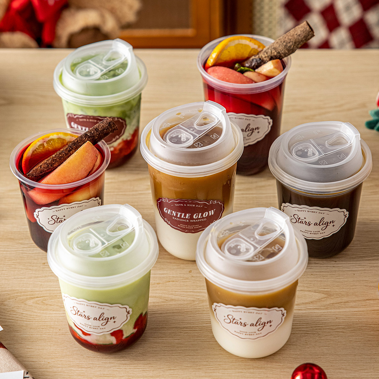 一次性奶茶杯子咖啡食品级加厚耐高温带盖塑料饮料打包热饮耐高温