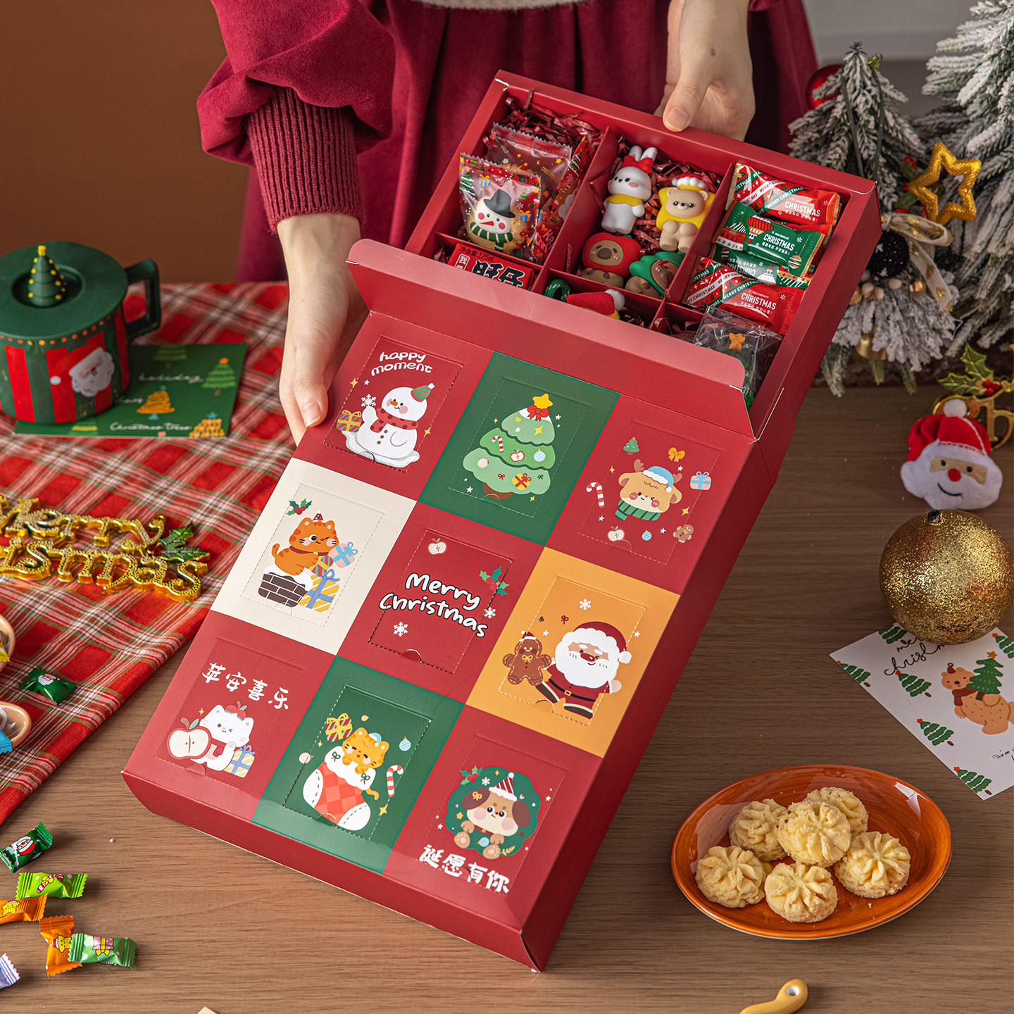 圣诞节礼物盒盲盒空盒礼品袋耶诞包装平安夜儿童女孩男生2026新款