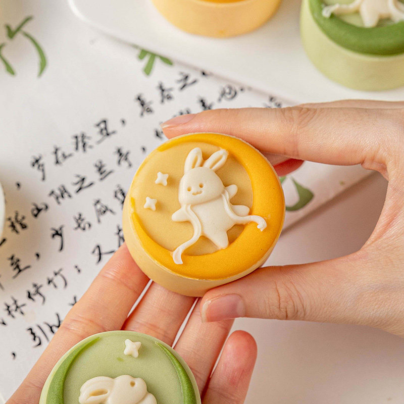 兔子月饼模具2026新款卡通手压式可爱迷你磨中秋家用冰皮绿豆糕点