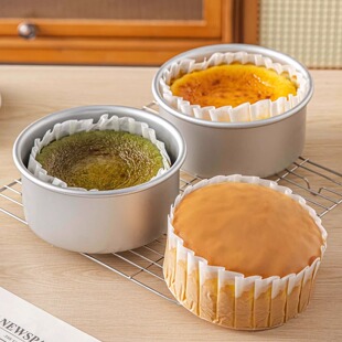 加高巴斯克油纸4寸四6六8八2烤包装盒蛋糕托垫烘焙模具脱食品专用